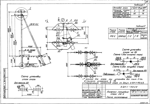 Анкерная концевая опора А10-2 Анкерная концевая опора А10-2