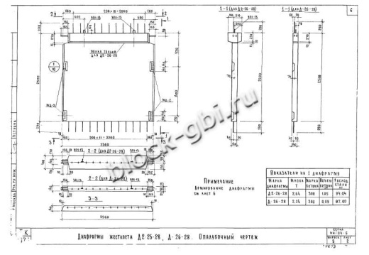 Диафрагма жесткости Д2-26-28