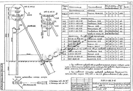 Переходная промежуточная опора ПП4