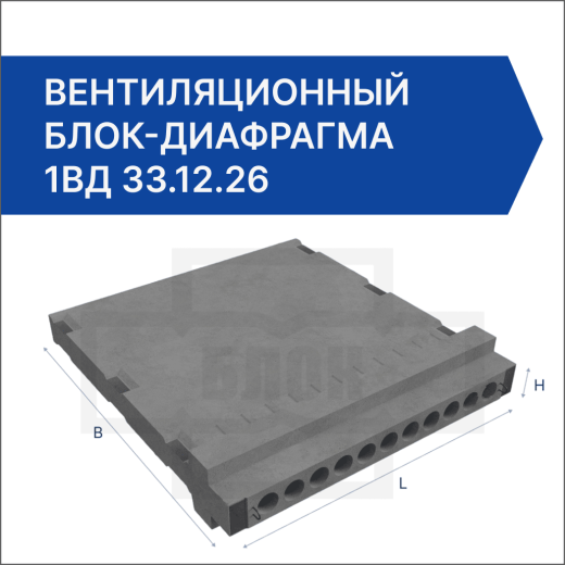 Вентиляционный блок-диафрагма 1ВД 33.12.26